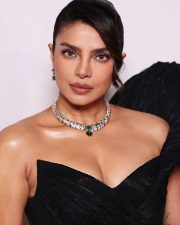 Iconic Priyanka Chopra Cleavage in a Black Strapless Off Shoulder Ruffle Gown Photos 03 Iconic Priyanka Chopra Cleavage in a Black Strapless Off Shoulder Ruffle Gown Photos 03