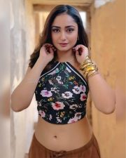 Kis Kisko Pyaar Karoon 2 Actress Tridha Choudhury in a Black Floral Halter Neck Crop Top with a Brown Trousers Photos 01 Kis Kisko Pyaar Karoon 2 Actress Tridha Choudhury in a Black Floral Halter Neck Crop Top with a Brown Trousers Photos 01