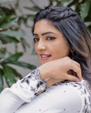 Om Shanti Shanti Shantihi Actress Eesha Rebba in a White Floor Length Anarkali Gown with a Black Silk Floral Embroidery Photos 02 Om Shanti Shanti Shantihi Actress Eesha Rebba in a White Floor Length Anarkali Gown with a Black Silk Floral Embroidery Photos 02