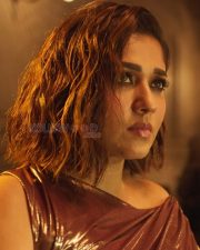 Riveting Actress Nayanthara in a Golden Metallic Outfit Photos 02