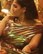 Riveting Actress Nayanthara in a Golden Metallic Outfit Photos 03
