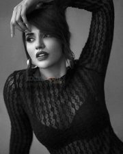 Seductive Akshara Gowda in Transparent Black Dress Pictures 01