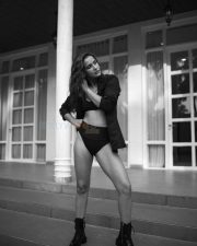 Sexy Aisha Sharma BW Photoshoot Stills 01