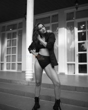 Sexy Aisha Sharma BW Photoshoot Stills 02