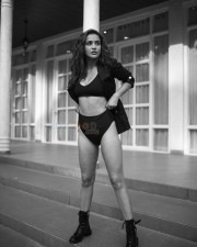 Sexy Aisha Sharma BW Photoshoot Stills 03