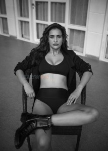Sexy Aisha Sharma BW Photoshoot Stills 12