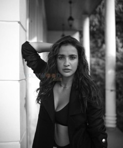 Sexy Aisha Sharma BW Photoshoot Stills 53