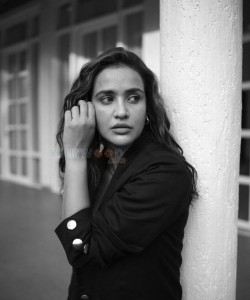 Sexy Aisha Sharma BW Photoshoot Stills 54