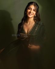 Sizzling Beauty Shruti Haasan in a Black Saree Photos 08