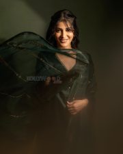Sizzling Beauty Shruti Haasan in a Black Saree Photos 11
