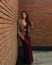 Sophisticated Actress Tridha Choudhury in a black embroidered blouse with gold detailing and black pants photos 03 Sophisticated Actress Tridha Choudhury in a black embroidered blouse with gold detailing and black pants photos 03