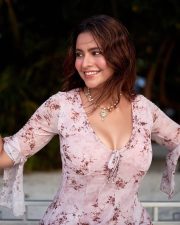 Stunning Aamna Sharif in a Floral Printed Mini Dress Pictures 02