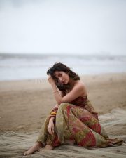 Stunning Barkha Singh in Brown Beach Vacation Dress Pictures 03