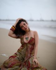 Stunning Barkha Singh in Brown Beach Vacation Dress Pictures 04