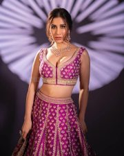 Stunning Sophie Choudry in a Pink and Gold Embroidered Lehenga for TRAWED Magazine Photos 03