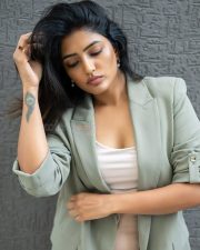 Stunning Telugu Beauty Eesha Rebba in a White Top and Light Green Blazer Pictures 02