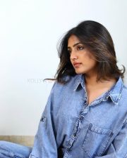 Stylish Actress Eesha Rebba in a Blue Denim Shirt And Jeans Photos 02