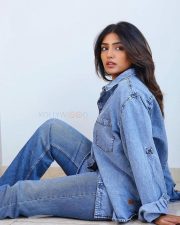 Stylish Actress Eesha Rebba in a Blue Denim Shirt And Jeans Photos 03