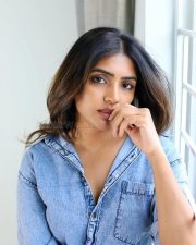 Stylish Actress Eesha Rebba in a Blue Denim Shirt And Jeans Photos 04
