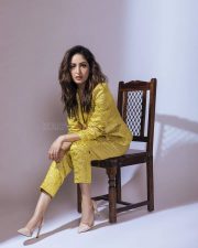 Stylish Yami Gautam in a Yellow Blazer Pant Suit Pictures 03
