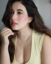 Sultry Aditi Budhathoki Cleavage in a Yellow low cut tank top Photos 08