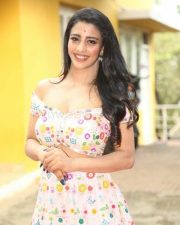 Telugu Actress Daksha Nagarkar at Ravanasura Movie Opening Photos 02