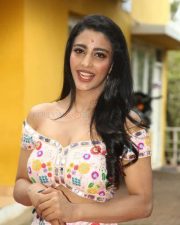 Telugu Actress Daksha Nagarkar at Ravanasura Movie Opening Photos 06