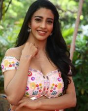 Telugu Actress Daksha Nagarkar at Ravanasura Movie Opening Photos 18
