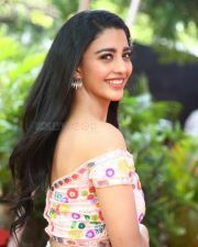Telugu Actress Daksha Nagarkar at Ravanasura Movie Opening Photos 21