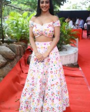Telugu Actress Daksha Nagarkar at Ravanasura Movie Opening Photos 29