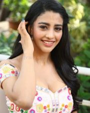 Telugu Actress Daksha Nagarkar at Ravanasura Movie Opening Photos 40