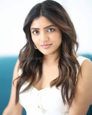Telugu Beauty Eesha Rebba in a White Sleeveless Button Down Top with an Olive Wide Leg Trousers Photos 02 Telugu Beauty Eesha Rebba in a White Sleeveless Button Down Top with an Olive Wide Leg Trousers Photos 02