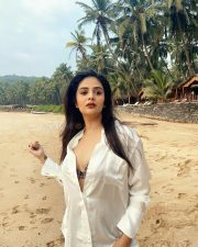 Actress Srimukhi Sexy Beach Photoshoot Pictures 01