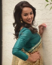 Actress Tejaswi Madivada Saree Photos