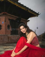 Beautiful Riya Suman Red Dress Pictures