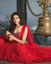 Beautiful Riya Suman Red Dress Pictures