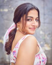 Beautiful Wamiqa Gabbi in a White Pink Butterfly Saree with a Matching Sleeveless Blouse Photos 03