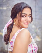 Beautiful Wamiqa Gabbi in a White Pink Butterfly Saree with a Matching Sleeveless Blouse Photos 03
