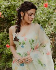 Blooming Beauty Wamiqa Gabbi in a Pastel Floral Dress Pictures 01
