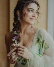 Blooming Beauty Wamiqa Gabbi in a Pastel Floral Dress Pictures 03