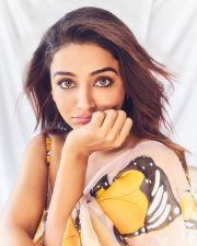 Charming Wamiqa Gabbi in a Light Pink Butterfly Lehenga at Bhool Chuk Maaf Movie Trailer Launch Photos 07