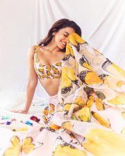 Charming Wamiqa Gabbi in a Light Pink Butterfly Lehenga at Bhool Chuk Maaf Movie Trailer Launch Photos 08