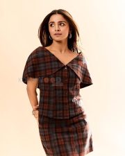 Chic Actress Mahima Makwana in a Brown Plaid Tartan Off Shoulder Top and Mini Skirt Photos 02 Chic Actress Mahima Makwana in a Brown Plaid Tartan Off Shoulder Top and Mini Skirt Photos 02