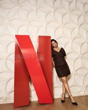 Chic Actress Mahima Makwana in a Brown Plaid Tartan Off Shoulder Top and Mini Skirt Photos 05 Chic Actress Mahima Makwana in a Brown Plaid Tartan Off Shoulder Top and Mini Skirt Photos 05