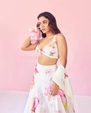 Dazzling Wamiqa Gabbi in a Pastel Baby Pink Butterfly Lehenga Pictures 02