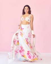 Dazzling Wamiqa Gabbi in a Pastel Baby Pink Butterfly Lehenga Pictures 03