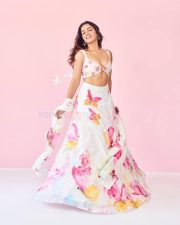 Dazzling Wamiqa Gabbi in a Pastel Baby Pink Butterfly Lehenga Pictures 04