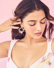 Dazzling Wamiqa Gabbi in a Pastel Baby Pink Butterfly Lehenga Pictures 07