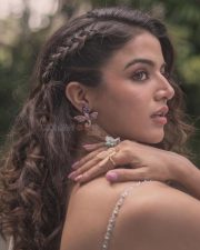 Enchanting Wamiqa Gabbi in an Ivory Tulle Anarkali Photos 02