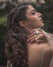 Enchanting Wamiqa Gabbi in an Ivory Tulle Anarkali Photos 03